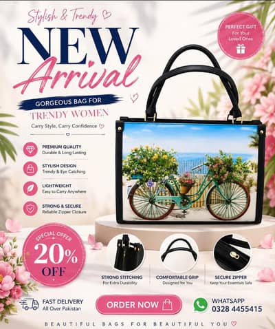 BagY Premium Printed Handbag for Women – New Arrival