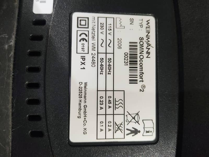 Weinmann cpap machine 13