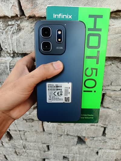 Infinix Hot 50i 6+4/128gb with box & charger original lush condition