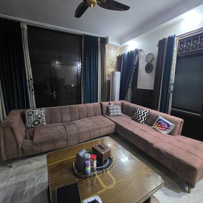 Luxury L-Shape Sofa | Turkish Fabric | Heavy Solid Wood Frame