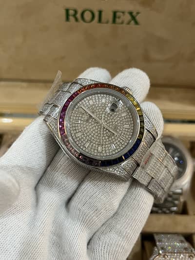 Iced out Rolex watches