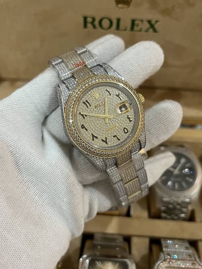 Iced out Rolex watches