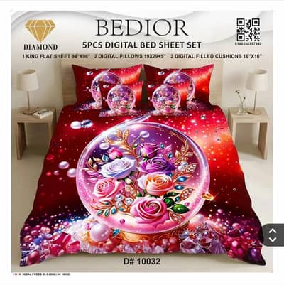 Bedior Bedsheet 5 pcs Availible For Only Karachi 0-3-0-8-2-1-5-0-5-8-4