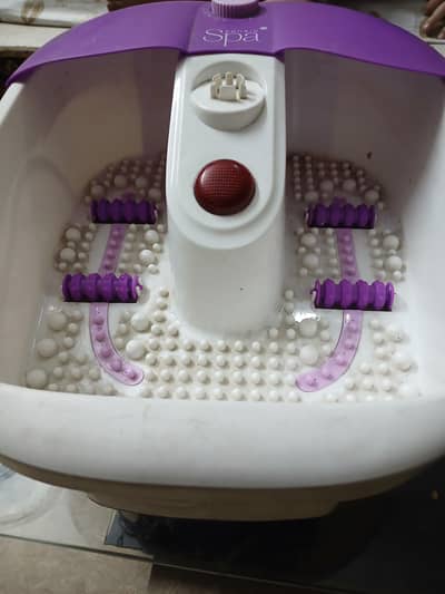 Sensio Spa Foot Massager with Heat & Bubbles - Purple/White