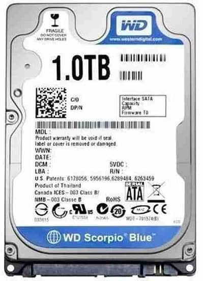 Wd Blue 1TB Hard drive 2.5Inch For Sale