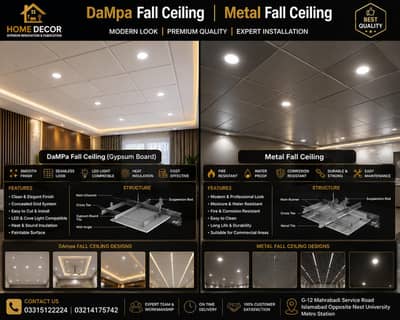 DAMPA FALL CEILING GYPSUM BOARD FALLS CEILING