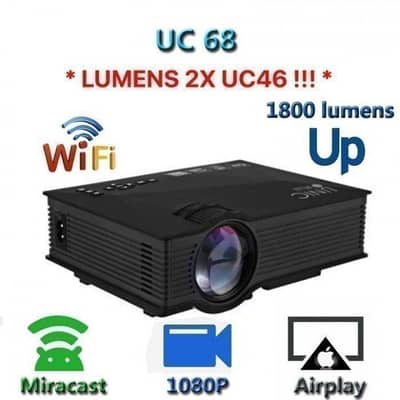 UC 68 projector wifi 200 inch display i