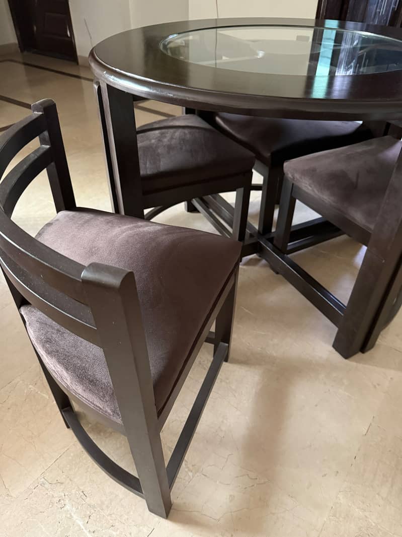 Round Glass Dining Table Set 9