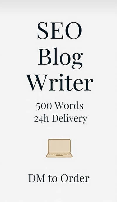 Assalamualaikum!  I am a professional SEO Blog Writer