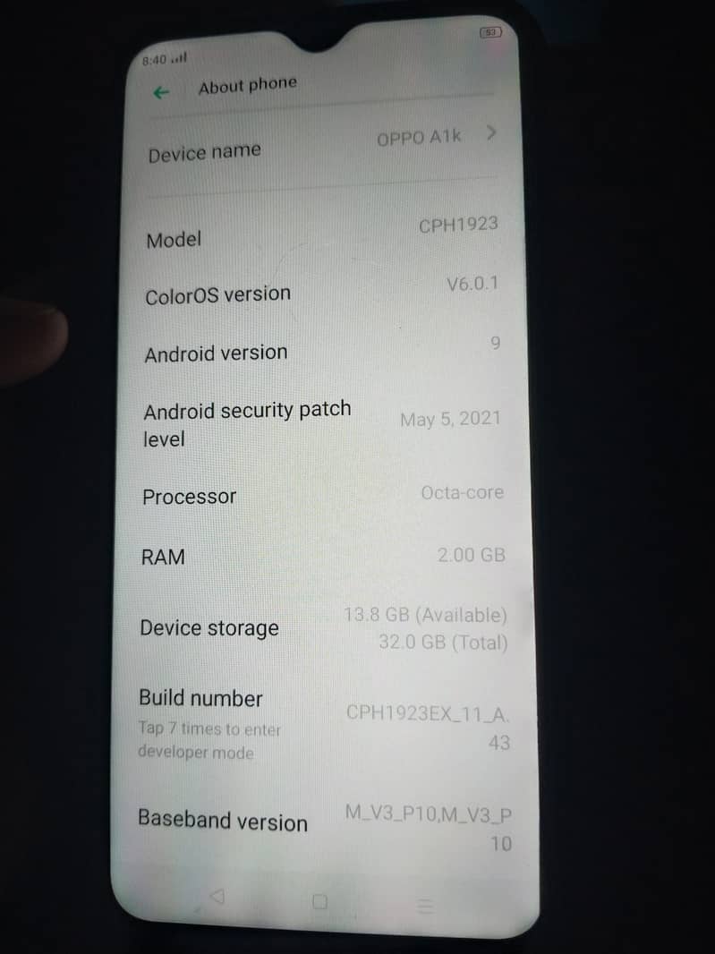OPPO A1 0