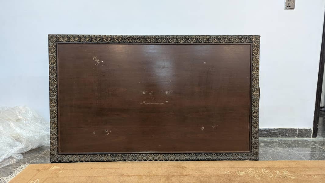 TV Console Table with Wall Panel 3