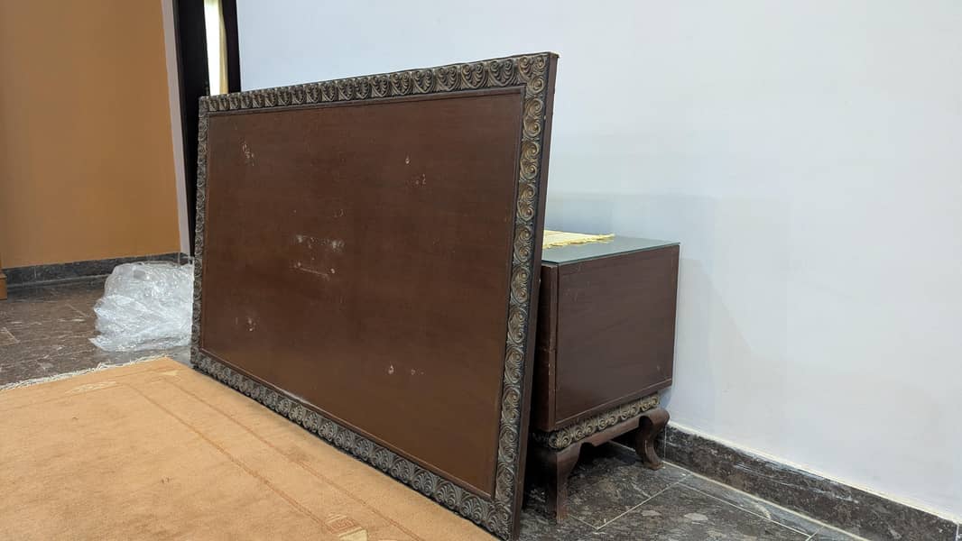 TV Console Table with Wall Panel 4
