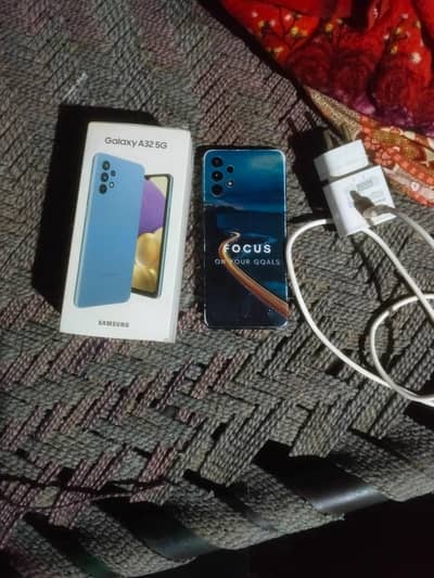 Samsung Mobile A32 5G 6GB 128GB BOX ORIGNAL CHARGER SATH HA