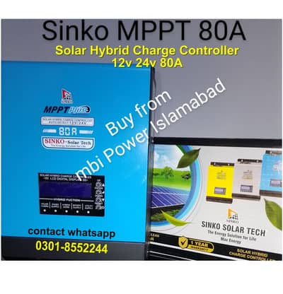 Sinko MPPT Solar Hybrid Charge Controller 12v 24v 80A