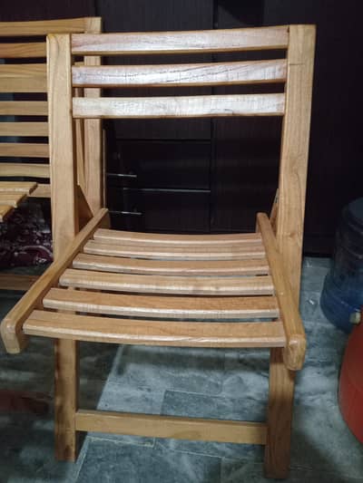 2 Chairs  1 Table [wood]