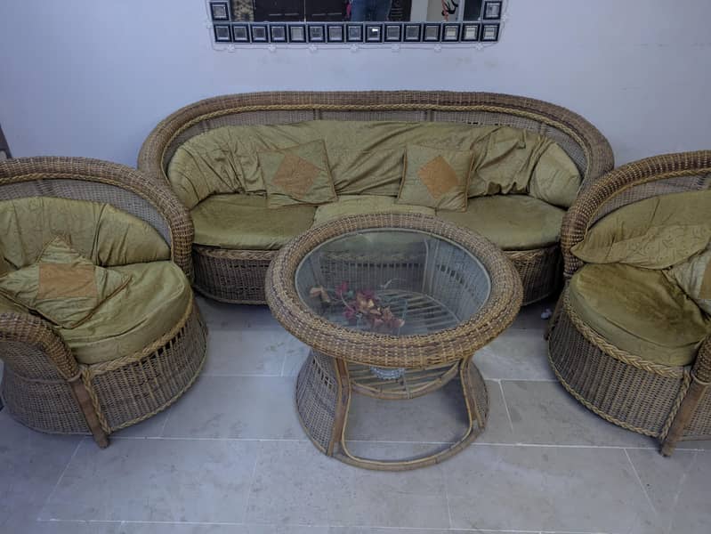 CANE SOFA SET 0
