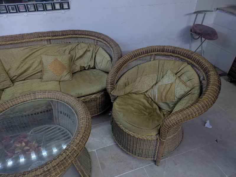 CANE SOFA SET 2
