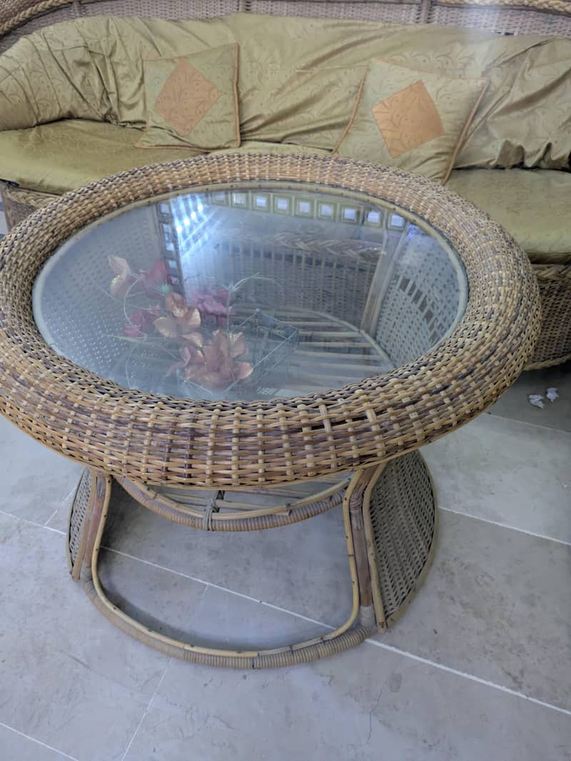 CANE SOFA SET 3