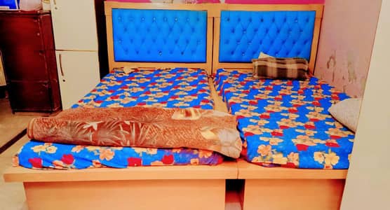2 single bed pure wood for sale