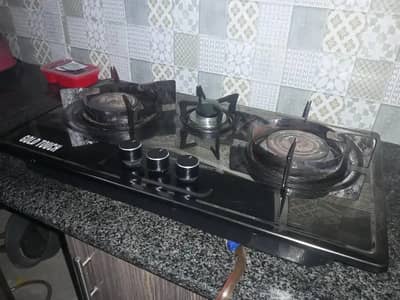 gas stove together with the gas slider