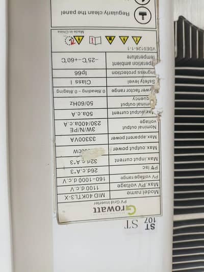 Growatt 40kW on grid solar inverter MID 40 KTL3-X-Brand New