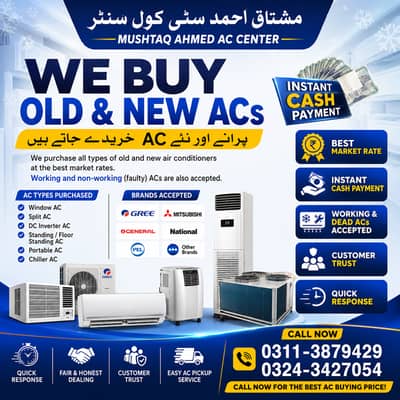 Old & New AC Buyer in Karachi | Split, Window & Inverter AC Purchase |