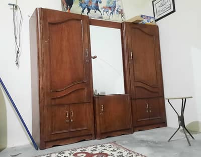 3 piece wooden almirah