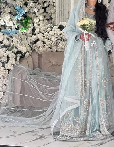 Luxury Walima Bridal Maxi with Veil – Worn Once – Excellent Condition