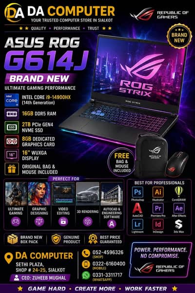 ASUS ROG Strix G16 | Core i9 14th Gen | RTX 4060 8GB | 16GB RAM | 2TB