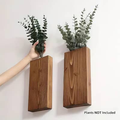 Modern Abstract Wall Art Brown MDF