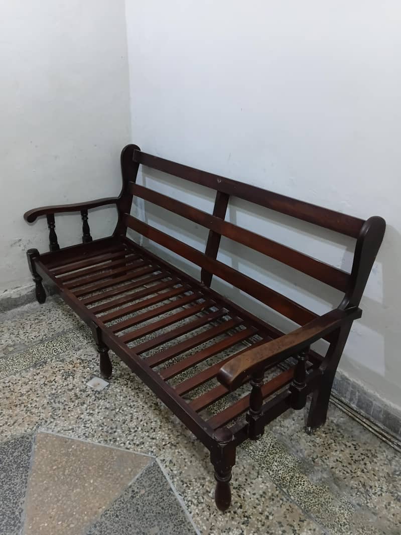 3 Seater Sofa Solid Wodden 0