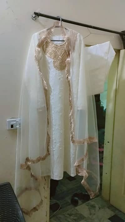 beautiful fully embroidered three piece dress for sale