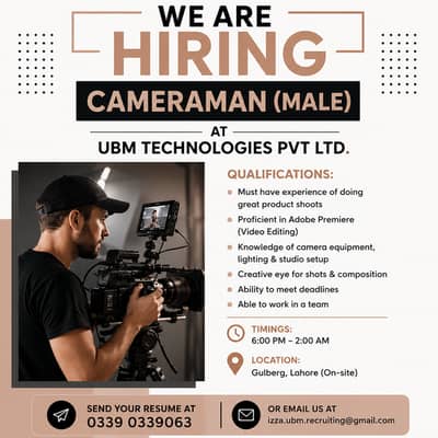 Male Cameraman Videographer