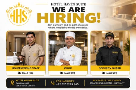 HK, Cook & Guard Required for Hotel