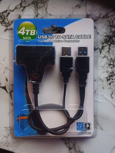 3.0 Sata Cable Dual USB Sata to USB Cable 2.5 or 3.5 inch SSD OR HDD