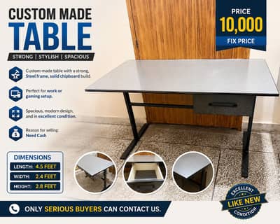 Custom-Made Heavy-Duty Work & Gaming Table – Excellent Condition