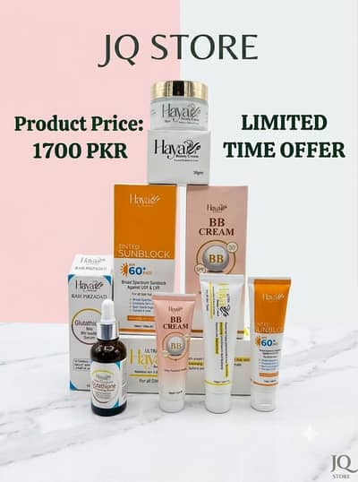 haya 5 in 1 beauty deal face serum face wash face cream night cream