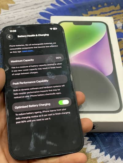Apple iPhone 14 10/10 condition 03294193112 whatpp only