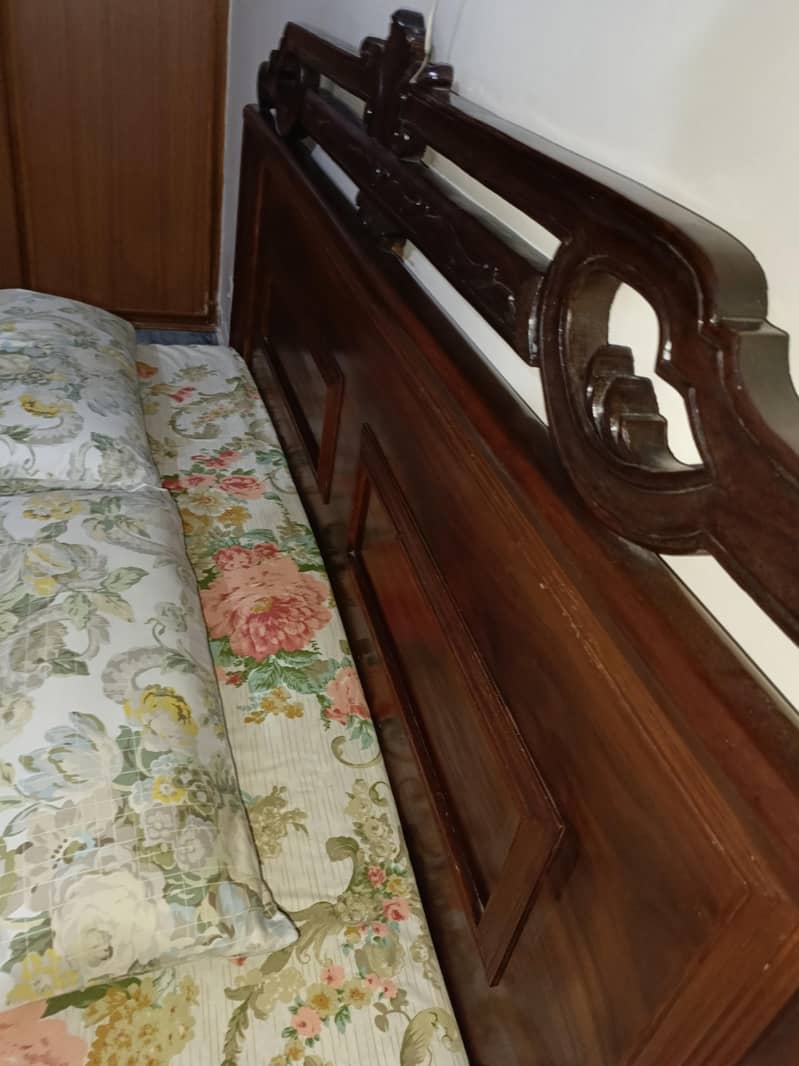 Solid wooden double bed Excellent condition ( bed only) 3