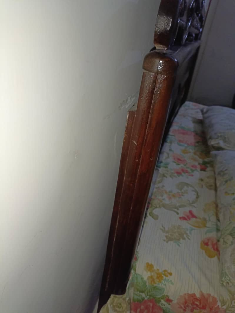 Solid wooden double bed Excellent condition ( bed only) 4