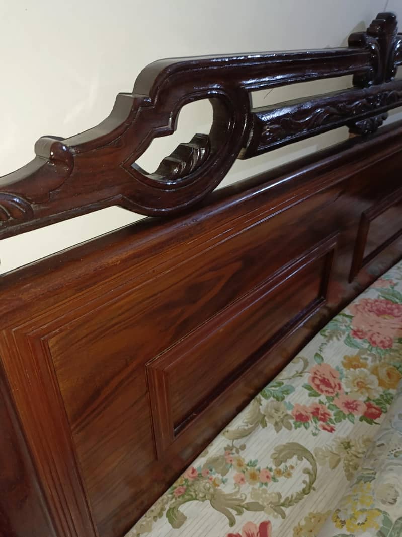 Solid wooden double bed Excellent condition ( bed only) 5