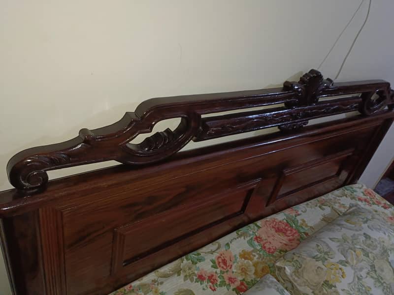 Solid wooden double bed Excellent condition ( bed only) 8