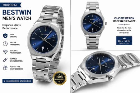 Original Bestwin Men's Watch - Stylish, Durable & Affordable
