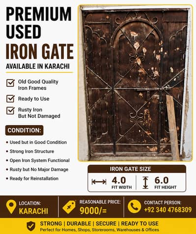 Used Iron Gate Good Condition – Karachi