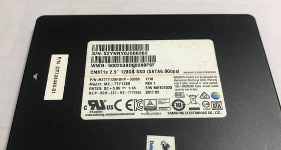 Samsung ssd 128Gb fresh condition
