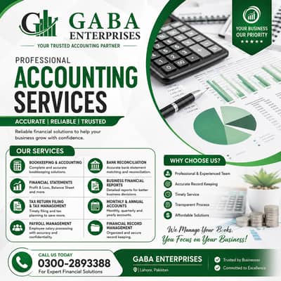 Acounting Services | Bookkeeping, Tax Filing & Financial Statements