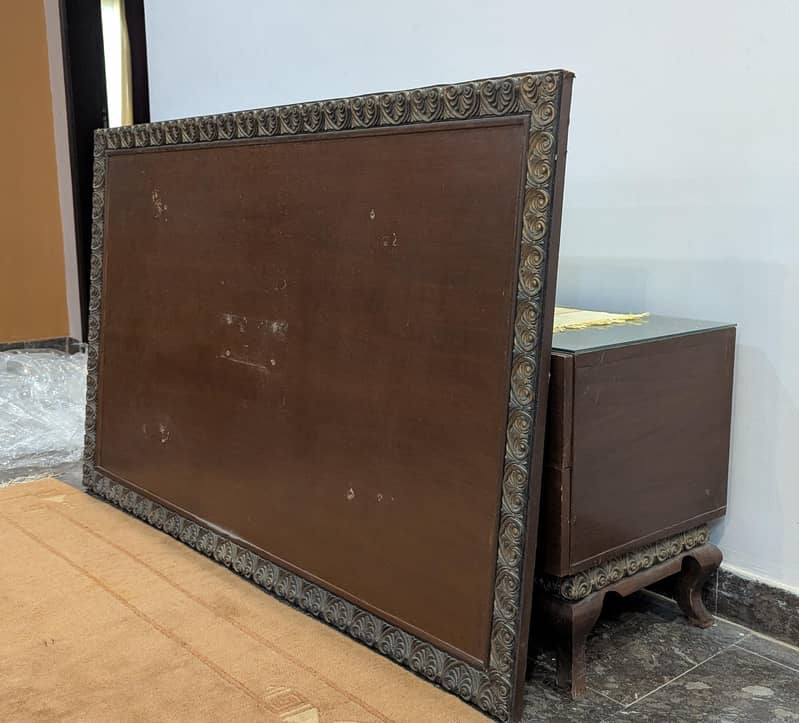 TV Console Table with Wall Panel 3