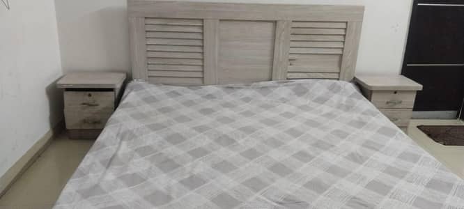 bed and cupboard