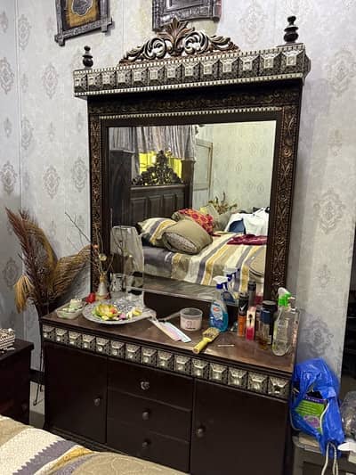 Pure wooden dressing table premium dresser new condition