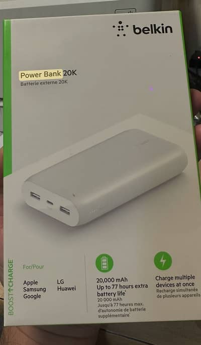 Belkin BoostCharge Power Bank 20K - White